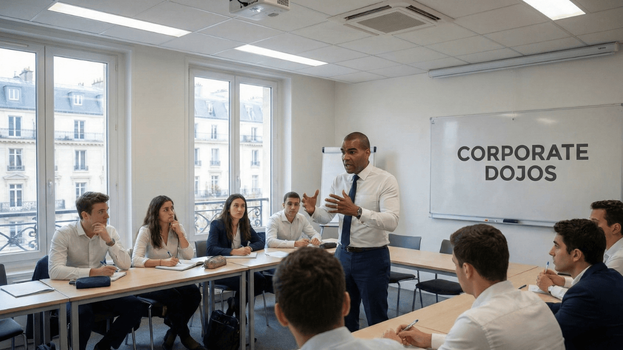 Corporate Dojos : Stéphane Tonnelier mène un entraînement intensif en amphithéâtre